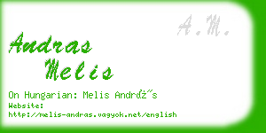 andras melis business card